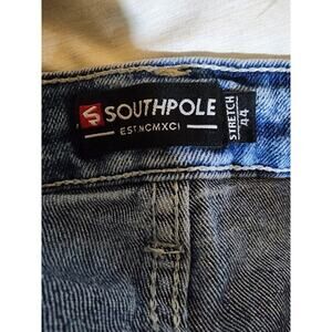 Southpole Jeans Mens Size 44x30 Light Washed Out Blue Stretch Hip Hop VintageY2K